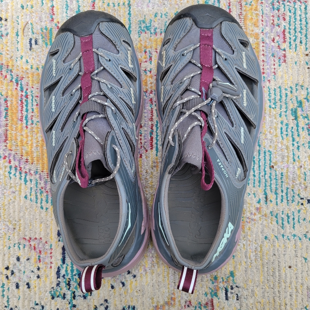 HOKA Women's Hopara Water Shoes, US 7, Grey & Purple